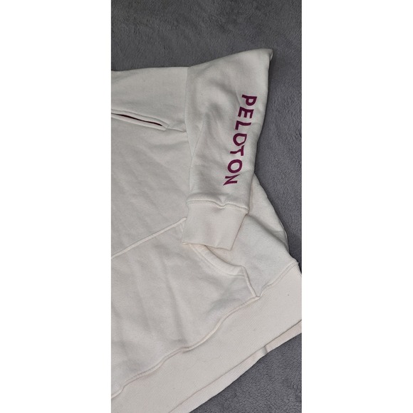 Peloton White Pullover Side Zip Sweatshirt Size Large - Picture 4 of 14